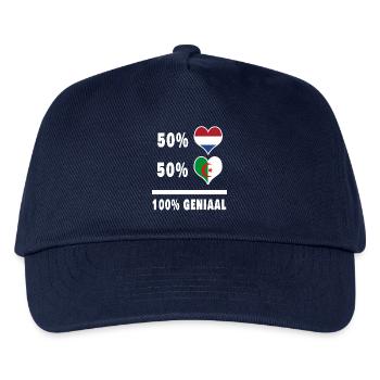 Algérie et Pays-Bas 100% Genius Flag - Casquette de baseball Enfant - marine - Devant