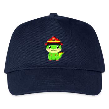 Dinosaur Fire Department - Kids’ Baseball Cap - navy - Front