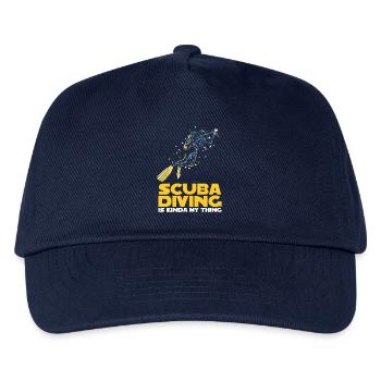 Scuba Diver Tauchlehrer Design - Kinder Basecap - Navy - Vorne