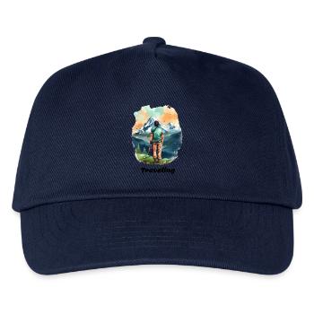 Traveling - Kids’ Baseball Cap - navy - Front