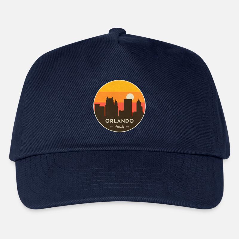 Orlando Skyline Sonnenuntergang - Kinder Basecap - Navy