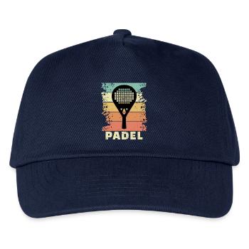 Tennis Sportart Padel Spruch Padelspiel Schläger - Kinder Basecap - Navy - Vorne