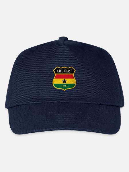 Cape Coast Ghana Wappen Flaggen Design - Kinder Basecap - Navy