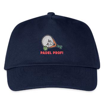 Schläger Bälle Statement Padel Spieler Sportart - Kinder Basecap - Navy - Vorne