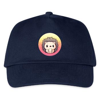 Cute Hedgehog Sitting Sunset Sunset - Kids’ Baseball Cap - navy - Front
