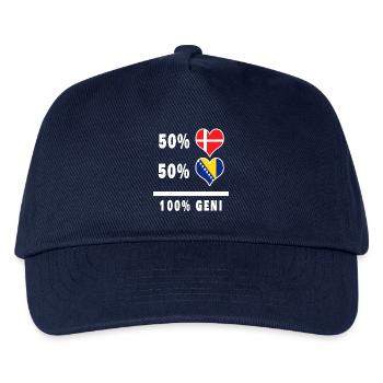 Bosnia and Denmark 100% genius flag - Kids’ Baseball Cap - navy - Front