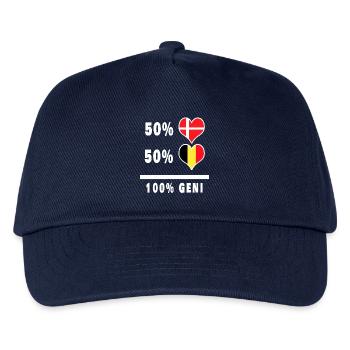 Belgique et Danemark 100% Genius Flag - Casquette de baseball Enfant - marine - Devant