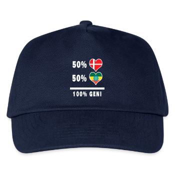 Ethiopia and Denmark 100% genius flag - Kids’ Baseball Cap - navy - Front