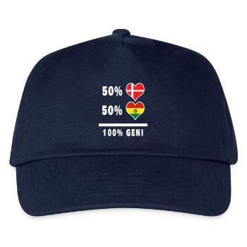 Bolivie et Danemark 100% drapeau de génie - Casquette de baseball Enfant - marine - Devant