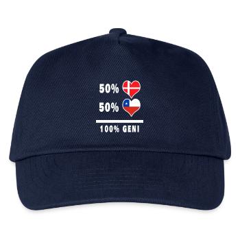 Chili et Danemark 100% drapeau de génie - Casquette de baseball Enfant - marine - Devant