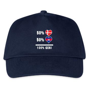 Cambodge et Danemark 100% drapeau de génie - Casquette de baseball Enfant - marine - Devant