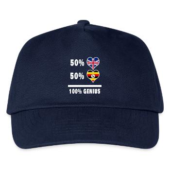 Uganda and Great Britain 100% Genius Flag - Kids’ Baseball Cap - navy - Front