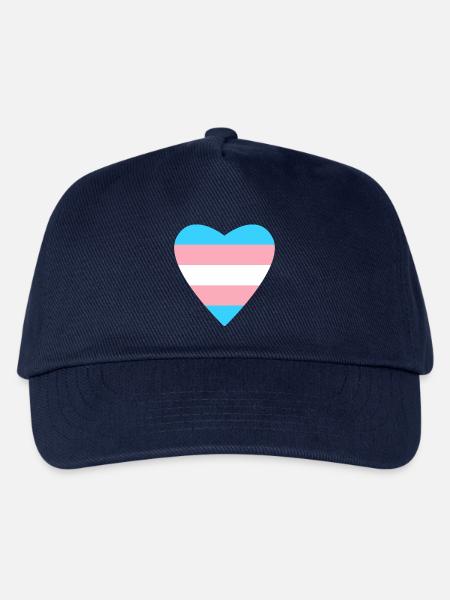 Transgender Pride Herzdesign - Kinder Basecap - Navy