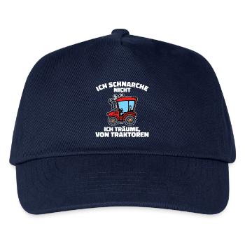 Biobauer Kraftfahrzeug Schlepper Traktor Statement - Kinder Basecap - Navy - Vorne