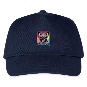 Stubborn Pug - Kids’ Baseball Cap - navy - Front