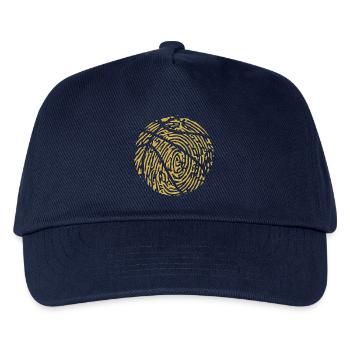 Basketballer Fingerabdruck Leidenschaft - Kinder Basecap - Navy - Vorne