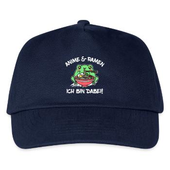 Japan Statement Anime Manga Ramen Zeichentrick - Kinder Basecap - Navy - Vorne