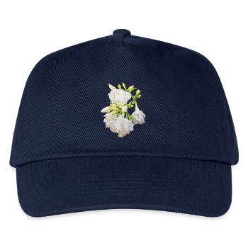 olianderblüten Zweig seitlich, blühen - Kinder Basecap - Navy - Vorne