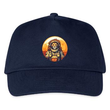 Löwe im Weltraum - Kinder Basecap - Navy - Vorne