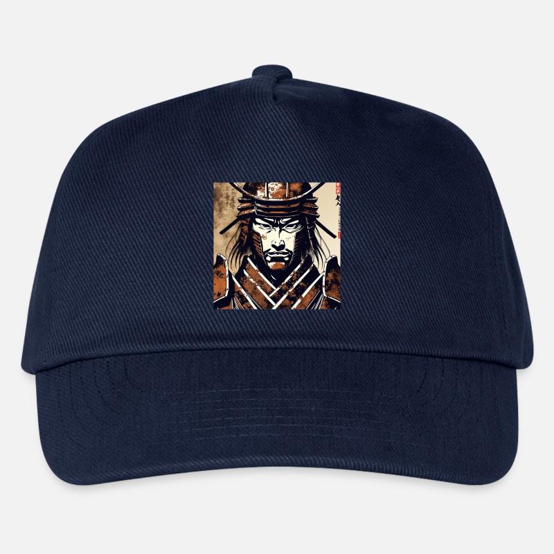 Samurai Krieger Porträt - Kinder Basecap - Navy