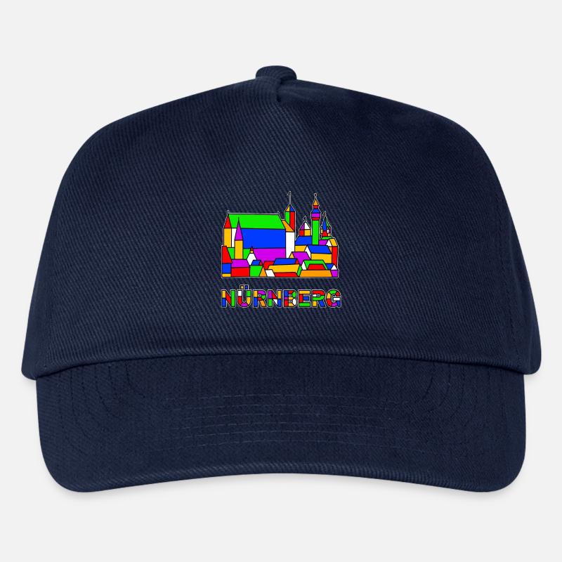 Nuremberg - Château - Pop-Art - Casquette de baseball Enfant - marine