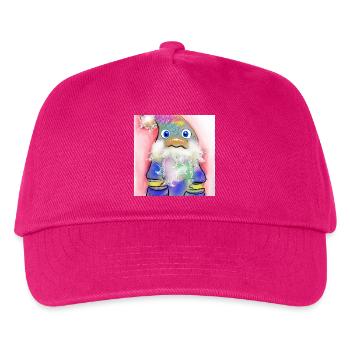 Bunter Weihnachtsmann mit Farbverlauf - Kinder Basecap - Fuchsia - Vorne
