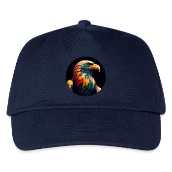 Eagle with colorful feathers - Kids’ Baseball Cap - navy - Front