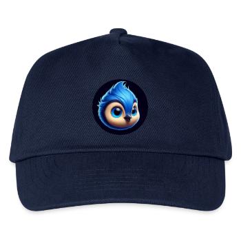 Comic Bird Blue Blue - Kids’ Baseball Cap - navy - Front