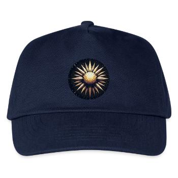 Golden sun with rays galaxy - Kids’ Baseball Cap - navy - Front