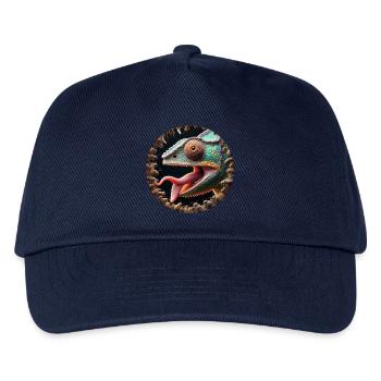 Das Chamäleon hat Hunger auf Insekten - Kinder Basecap - Navy - Vorne
