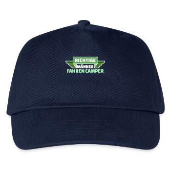 Camping Wanderer Camper Wanderlust Statement - Kinder Basecap - Navy - Vorne