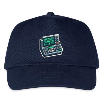 Retro Computer Console Neon - Kinder Basecap - Navy - Vorne