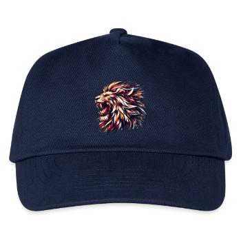 Lion Roars Geometric Gift - Kids’ Baseball Cap - navy - Front
