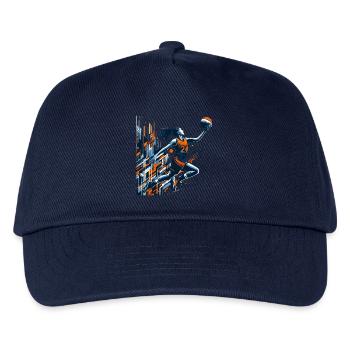 Woman Basketball Dunking Design - Kids’ Baseball Cap - navy - Front