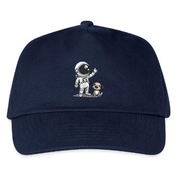 Mignon astronaute et chien dessin animé Design | Espace - Casquette de baseball Enfant - marine - Devant