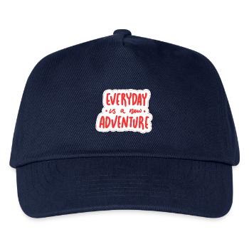 Jeder Tag ist ein neues Abenteuer - Kinder Basecap - Navy - Vorne