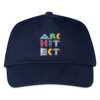 Karriere Architekt Beruf Job Arbeit Vorgesetzter - Kinder Basecap - Navy - Vorne