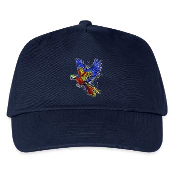 Papagei Vogelliebhaber Tier Tierliebhaber Vogel - Kinder Basecap - Navy - Vorne