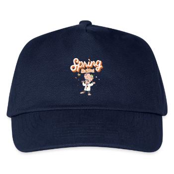 Lustige Frühlingsdeko mit Biene - Kinder Basecap - Navy - Vorne
