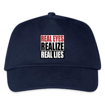 realize real eyes reall lies | Farben änderbar - Kinder Basecap - Navy - Vorne