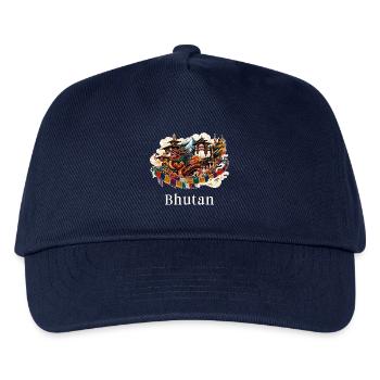 Bhutan Drache Thimphu Himalaya - Kinder Basecap - Navy - Vorne