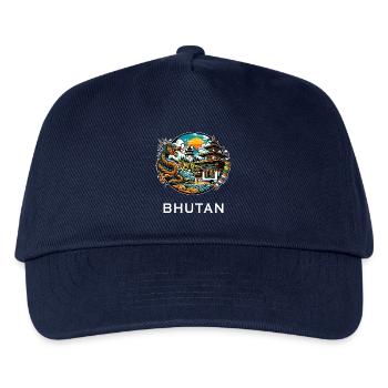 Bhutan Drache Himalaya Thimphu - Kinder Basecap - Navy - Vorne