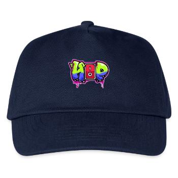 Graffiti Spruch Zeichnen Illustration Street Art - Kinder Basecap - Navy - Vorne