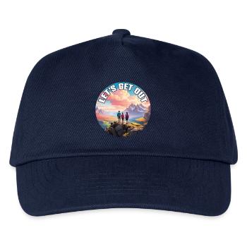 Nichts wie raus mit der Familie in die Natur - Kinder Basecap - Navy - Vorne
