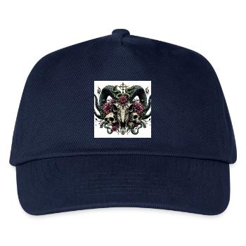 Crâne de chèvre aquarelle - Casquette de baseball Enfant - marine - Devant