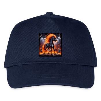 Metall-Pferd - Kinder Basecap - Navy - Vorne