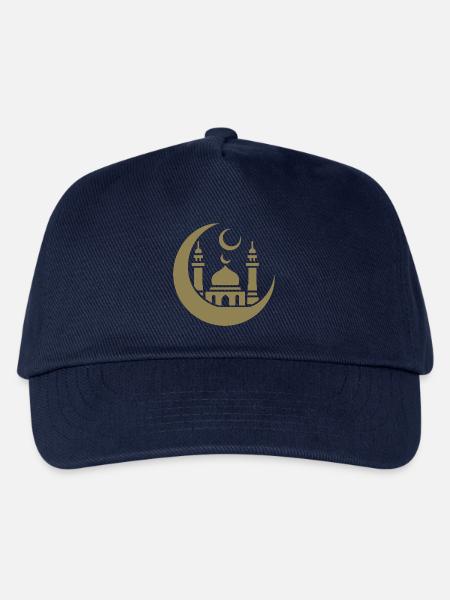 Moschee Silhouette mit Halbmond: Islamische Kunst - Kinder Basecap - Navy