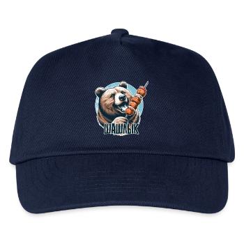 Shashlik meat skewer bear Russian gift - Kids’ Baseball Cap - navy - Front