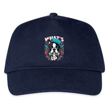 Boston Terrier Gangster What's Up Dog Gift - Kids’ Baseball Cap - navy - Front