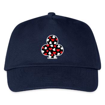 Casino Zocken Poker Gewinnen Pokern Kartenspiel - Kinder Basecap - Navy - Vorne